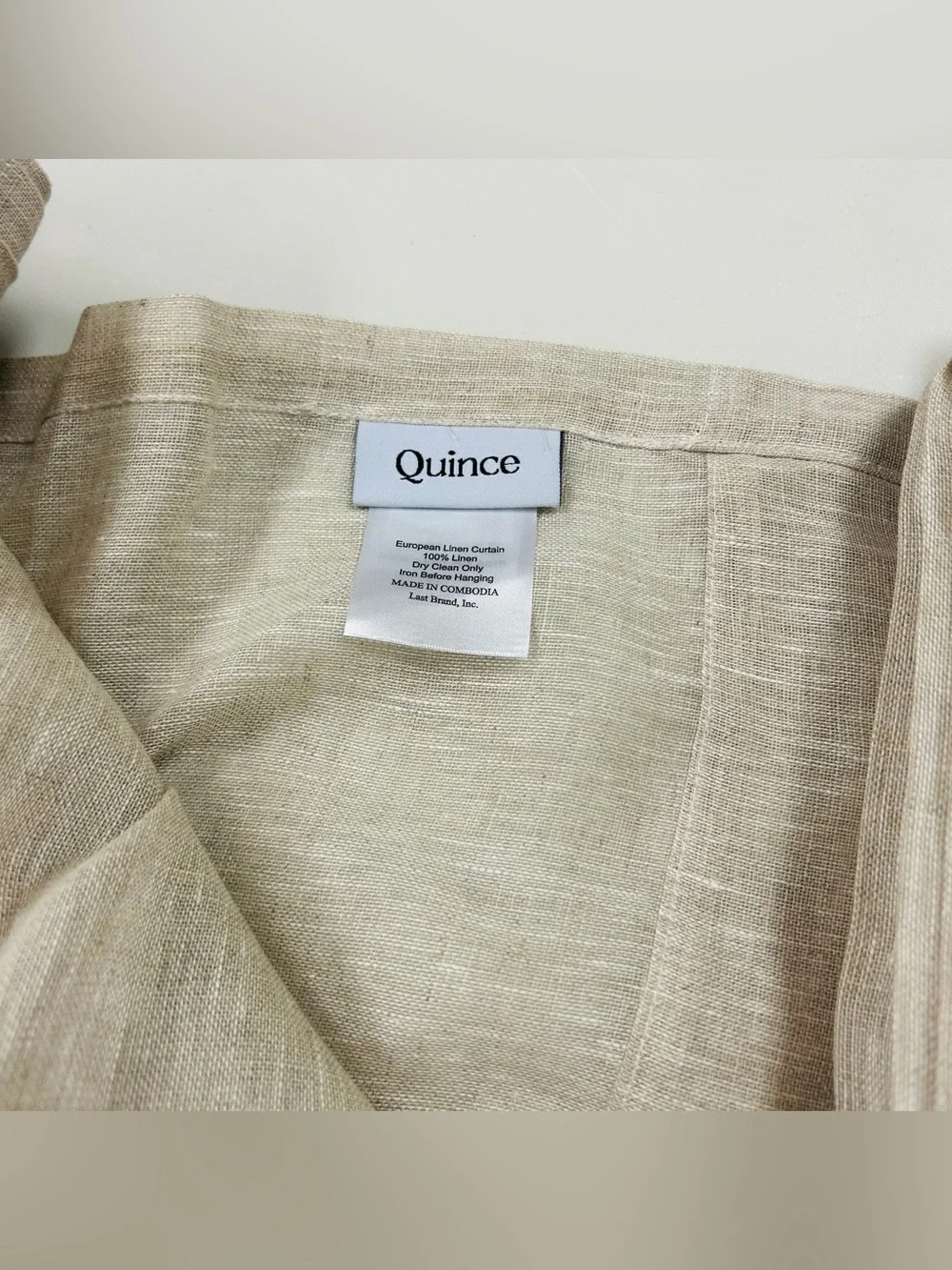 NWOT QUINCE Set Of 2 48x108 European Linen Sheer Curtains Flax 8377